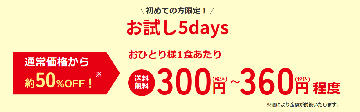 ヨシケイのミールキットのキャンペーン