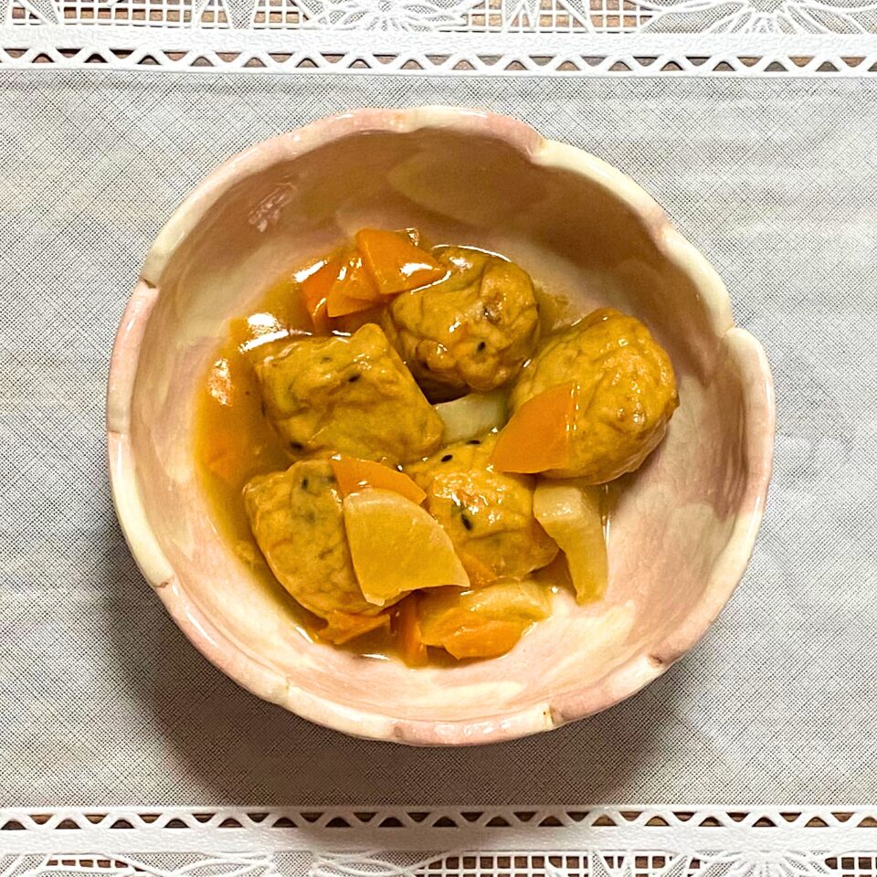 魚のすり身団子と根菜の煮物