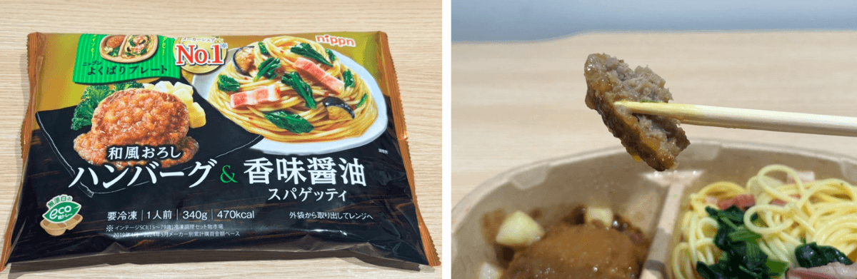 和風おろしハンバーグ＆香味醤油スパゲッティ(よくばりプレート)