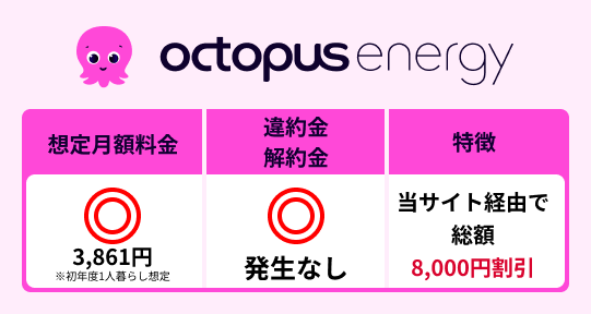 オクトパスエナジーの特徴