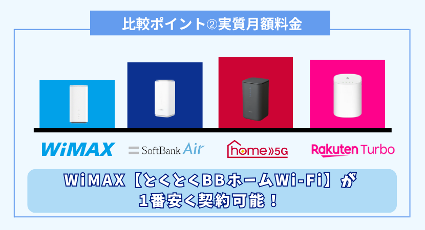 比較ポイント➁実質月額料金