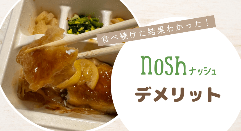 nosh(ナッシュ)を1ヶ月利用してわかったデメリット・注意点