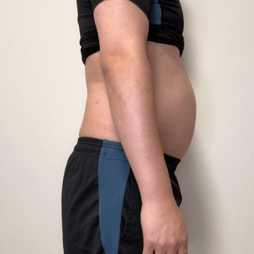 実食前の腹囲の写真