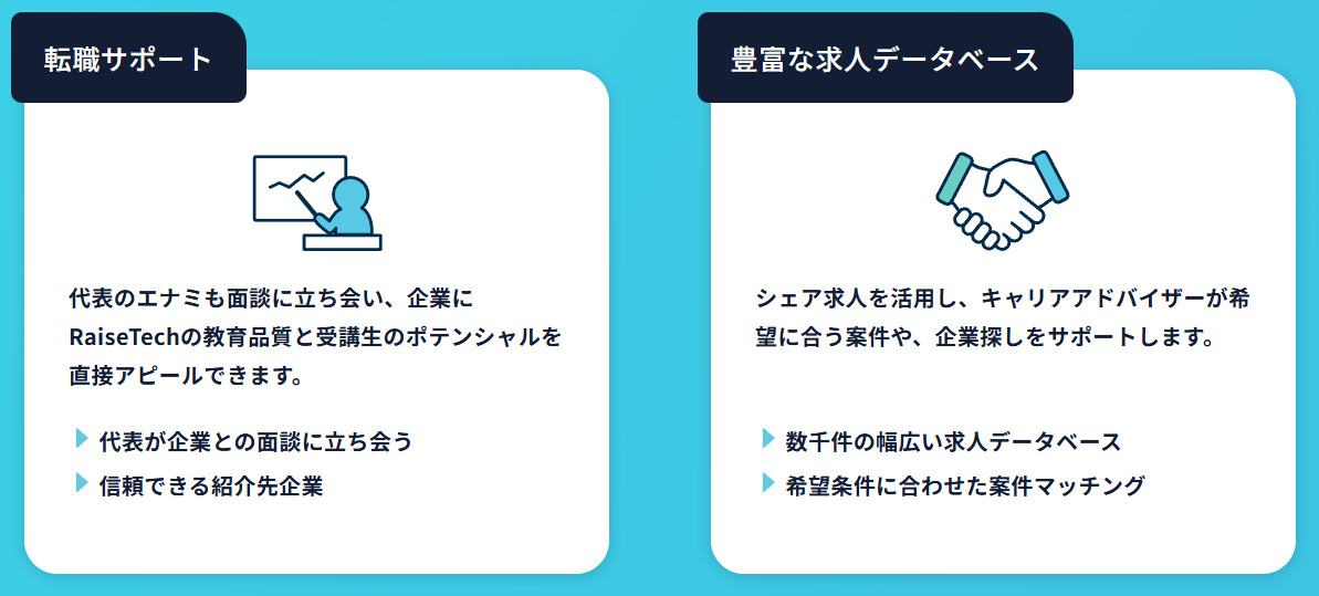 RaiseTechのキャリア支援