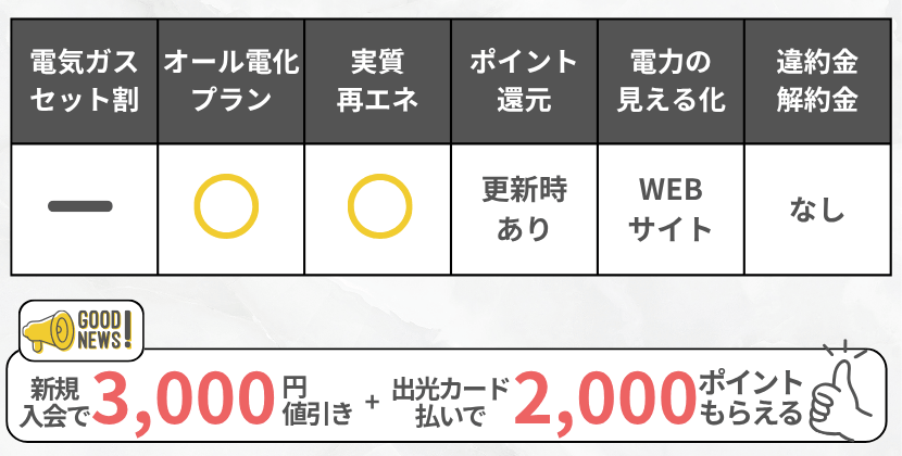 idemitsuでんきの特徴