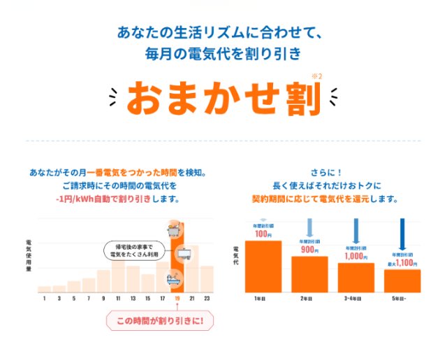 Looopでんきのおまかせ割