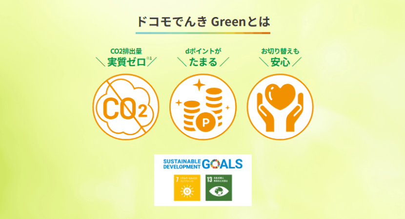 ドコモでんきGreenのバナー
