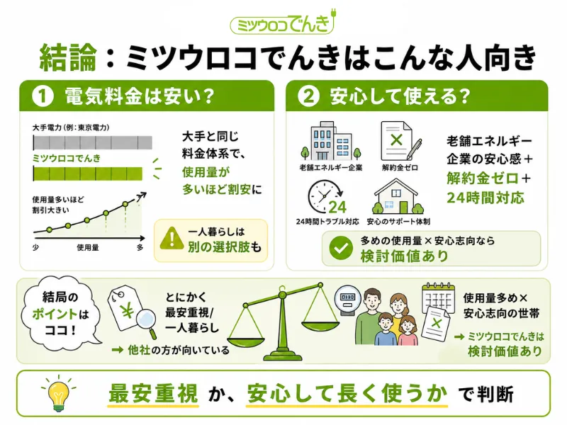 ミツウロコでんきがおすすめな人