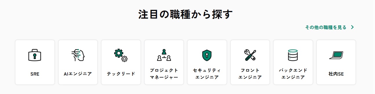 テックゴーで注目の職種
