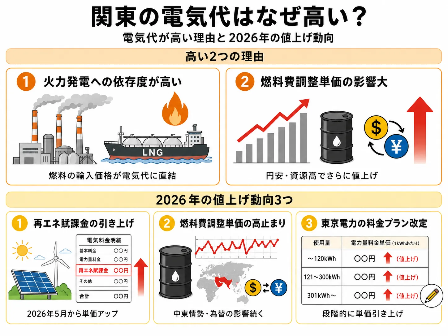 関東の電気代はなぜ高いのか2026年値上げ最新情報