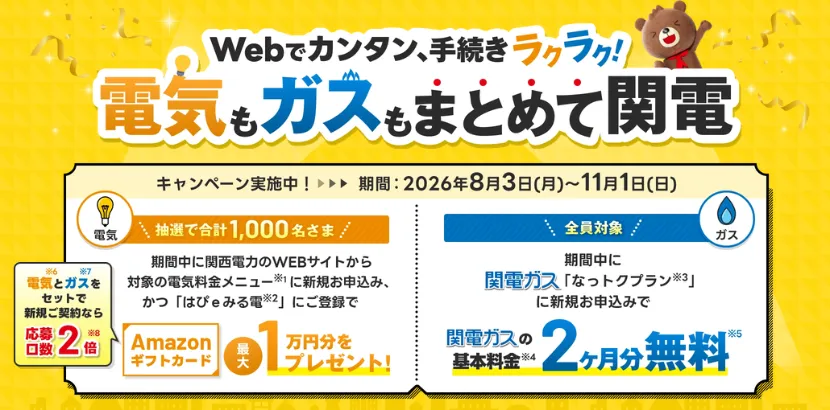 関電ガスのキャンペーン