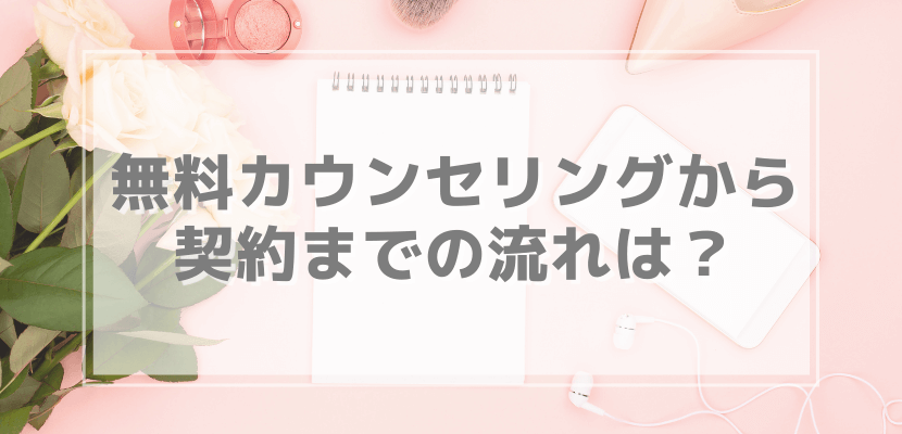 無料カウンセリング申し込みから契約までの流れ