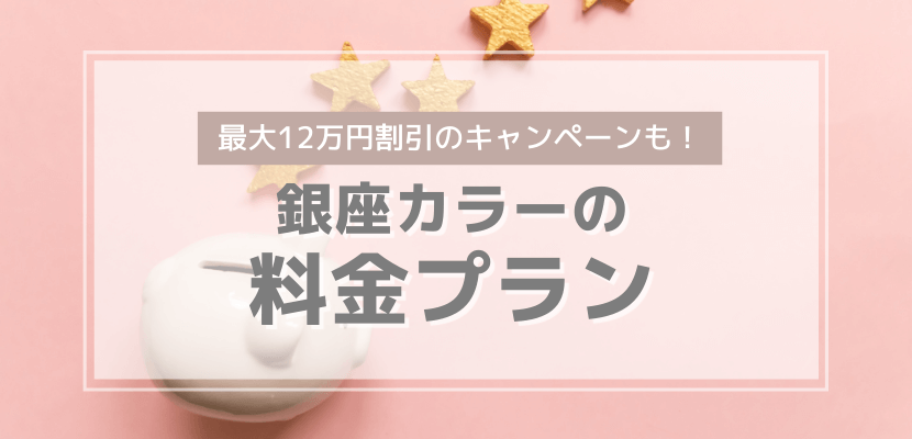 銀座カラーの料金プラン